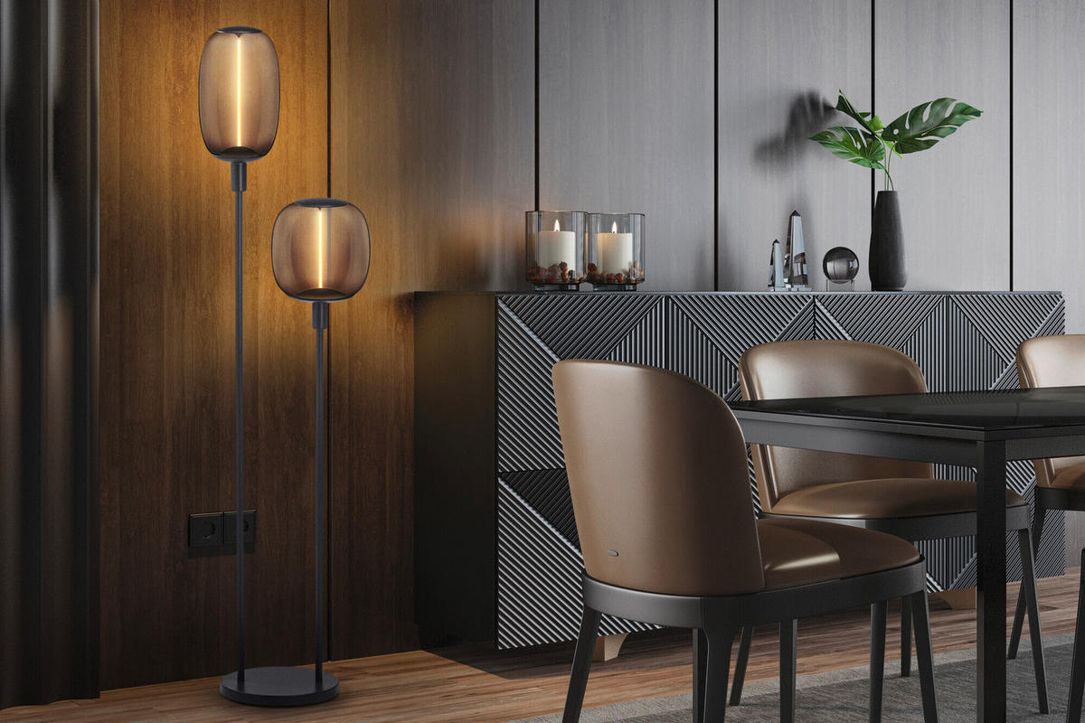 LEUCHTENFUß Decor Stick Floor 32/146 cm   - Dunkelgrau, Basics, Metall (32/146cm) - Ledvance
