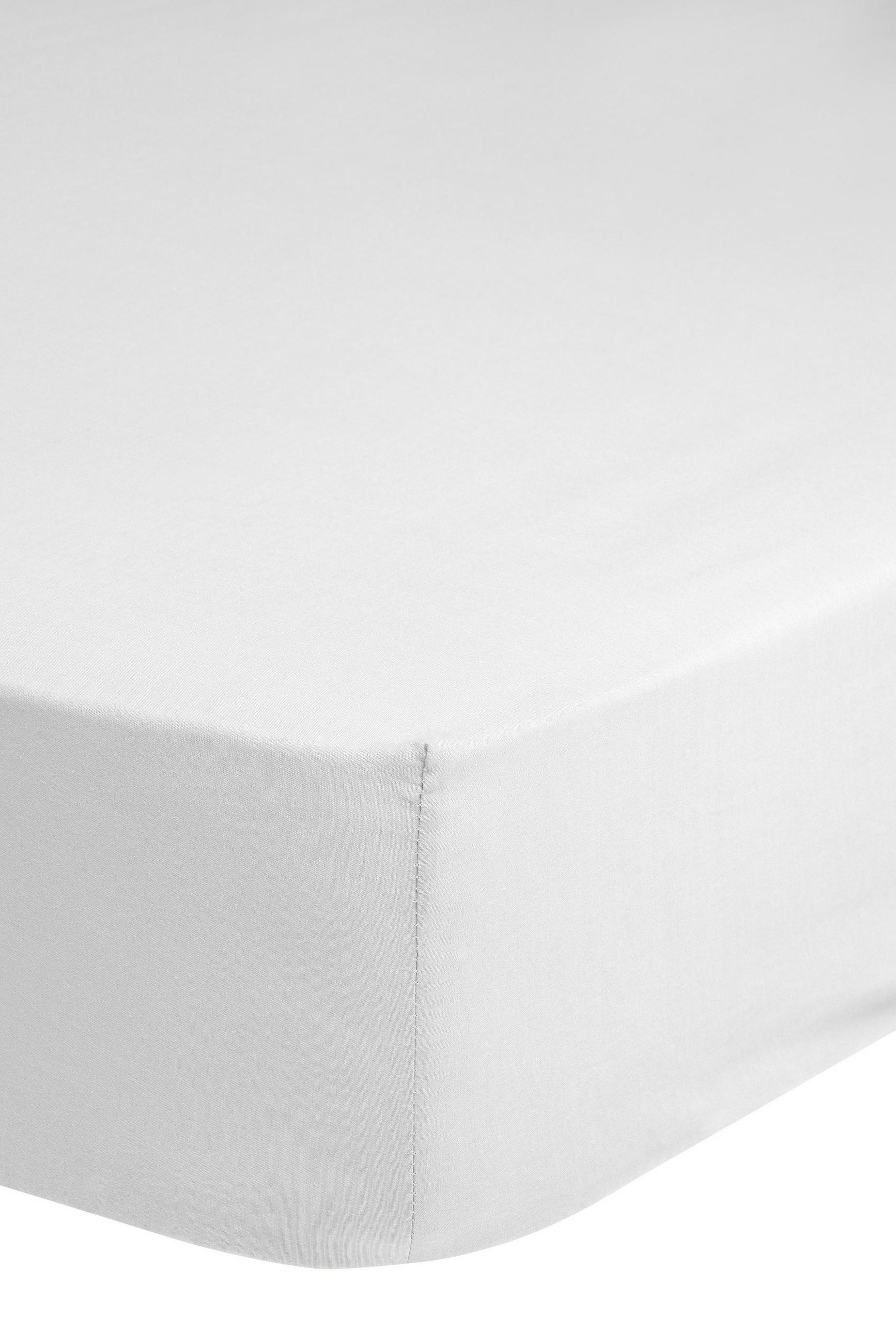 SPANNBETTTUCH Hip Satin  - Weiß, Basics, Textil (90/220cm) - MID.YOU
