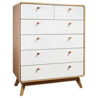 KOMMODE Cassie  in 81/104/39 cm  - Eichefarben/Weiß, Design, Holzwerkstoff (81/104/39cm) - MID.YOU
