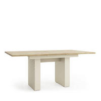 ESSTISCH Eichefarben, Kaschmir rechteckig  ausziehbar  - Kaschmir/Eichefarben, MODERN, Holzwerkstoff (140-185/90/75,3cm) - home24