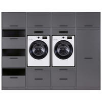 HAUSWIRTSCHAFTSRAUM 268/208/68 cm  in Anthrazit  - Anthrazit, MODERN, Holzwerkstoff (268/208/68cm) - home24