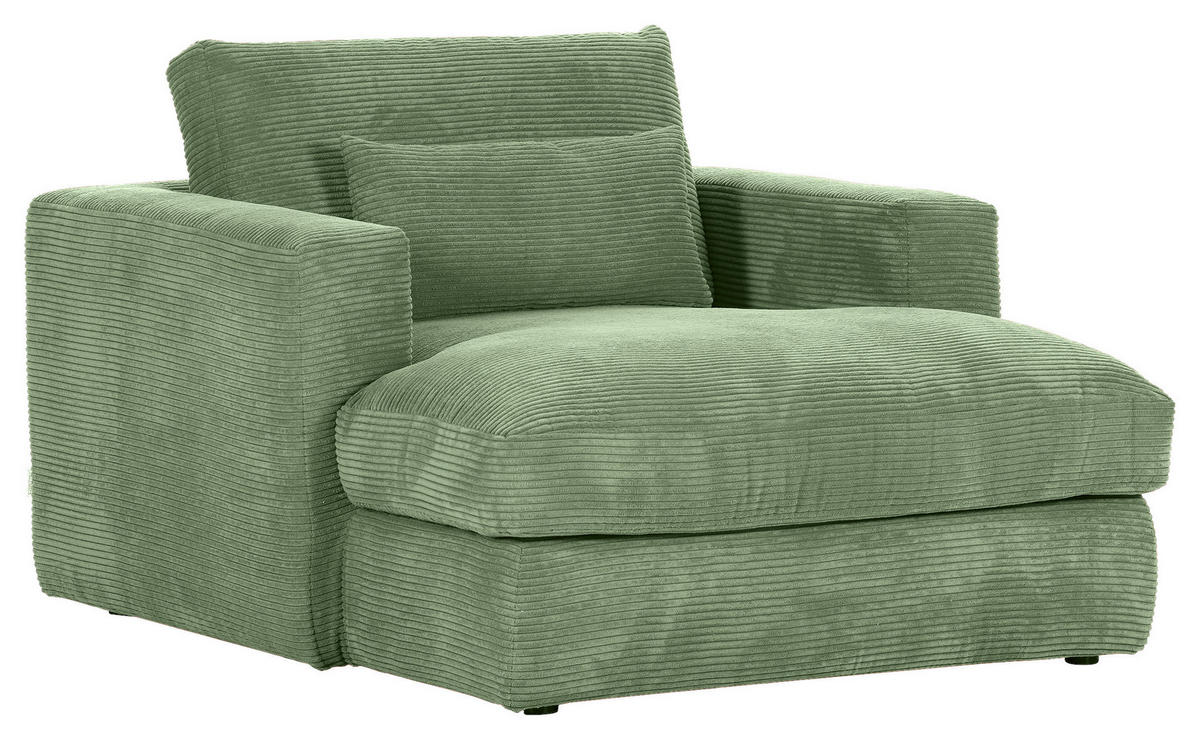 XXL-FÅTÖLJ i textil olivgrön  - olivgrön/svart, Romantik / Lanthus, textil/plast (120/67/140cm) - MID.YOU