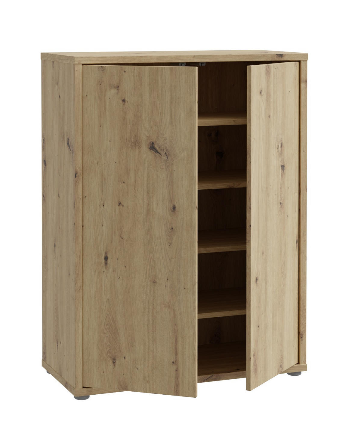 SKOSKÅP Alice Springs  i 74,5/99,1/34,9 cm  - grå/ek Artisan, Modern, trämaterial/plast (74,5/99,1/34,9cm) - Best Price