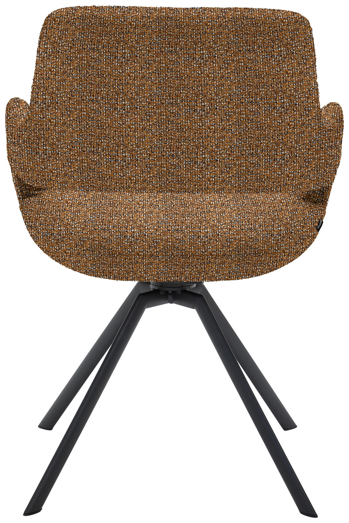 ARMLEHNSTUHL Stahl Struktur  - Cognac/Anthrazit, Design, Textil/Metall (59/86/63cm) - Venjakob