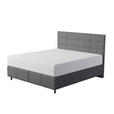 BOXSPRINGBETT 180/200 cm  in Schwarz  - Alufarben/Schwarz, KONVENTIONELL, Textil/Metall (180/200cm) - Dieter Knoll