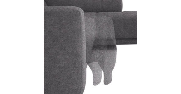 ECKSOFA  in Mikrofaser Grau  301/207 cm  - Schwarz/Grau, Design, Textil/Metall (301/207cm) - Xora
