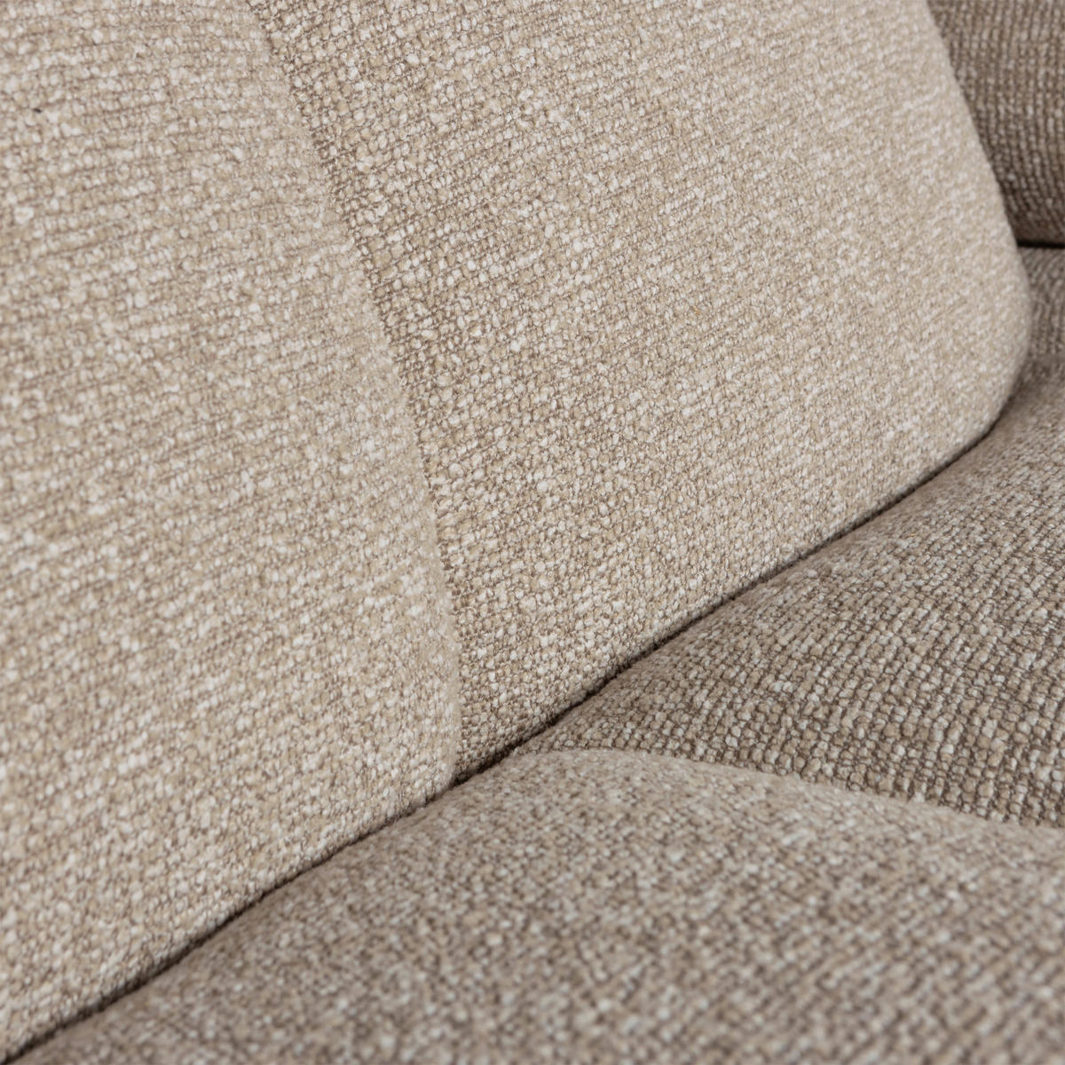 ECKSOFA Mojo Beige Bouclé Rücken echt, Armteilverstellung  - Beige/Schwarz, Design, Kunststoff/Textil (160/284cm) - Livetastic