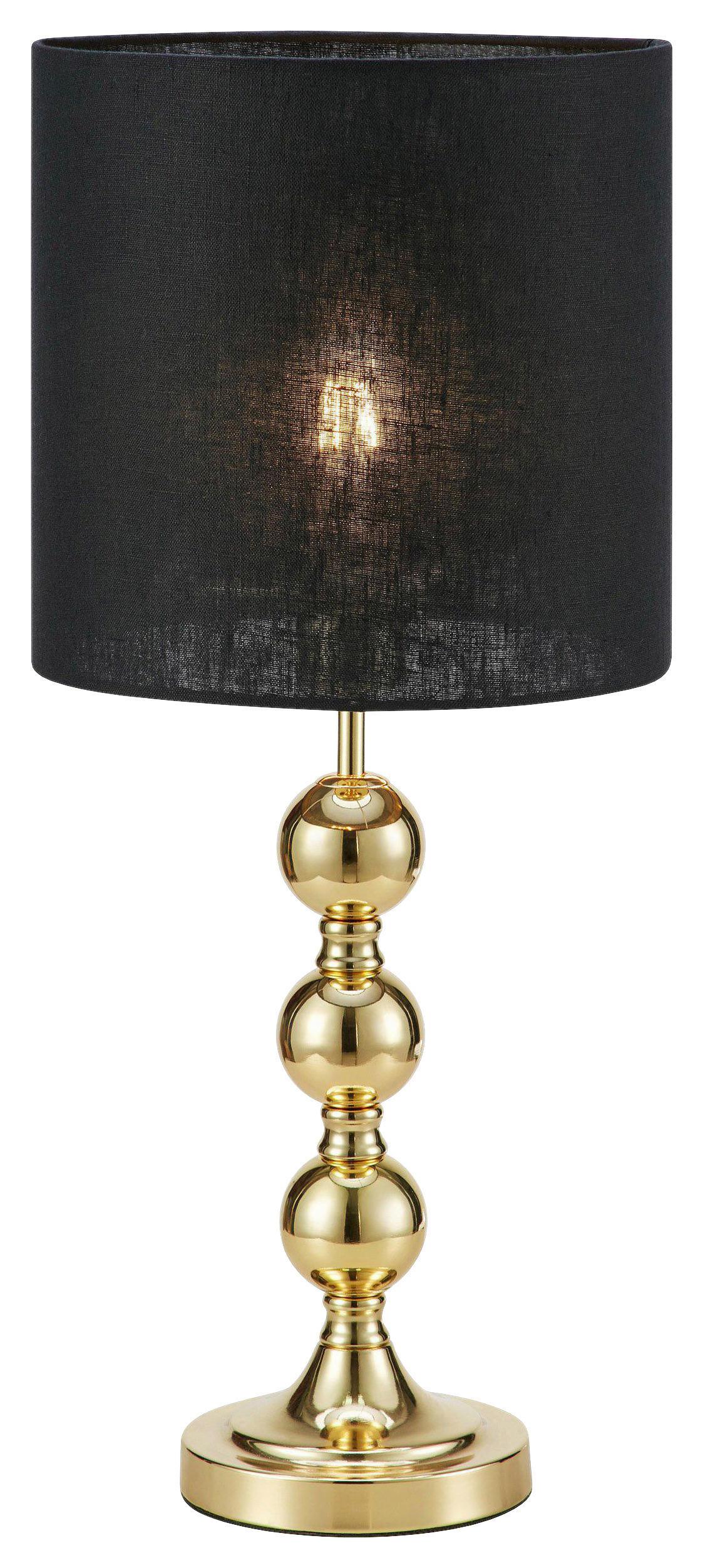 TISCHLEUCHTE OCTO 25/57 cm   - Messingfarben/Schwarz, Basics, Textil/Metall (25/57cm) - Markslöjd