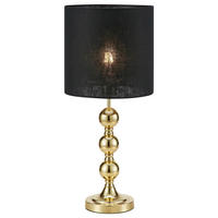 TISCHLEUCHTE Skandinavisch, Modern 25/57 cm  - Messingfarben/Schwarz, Basics, Textil/Metall (25/57cm) - Markslöjd