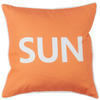 OUTDOOR-KISSEN in Orange Texte 45/45 cm  - Orange, Basics, Textil (45/45cm) - Esposa