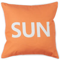 OUTDOOR-KISSEN in Orange Texte 45/45 cm  - Orange, Basics, Textil (45/45cm) - Esposa
