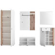 GARDEROBE 5-teilig  in 260/198/37 cm  - Eichefarben/Weiß, Design, Holzwerkstoff (260/198/37cm) - Voleo