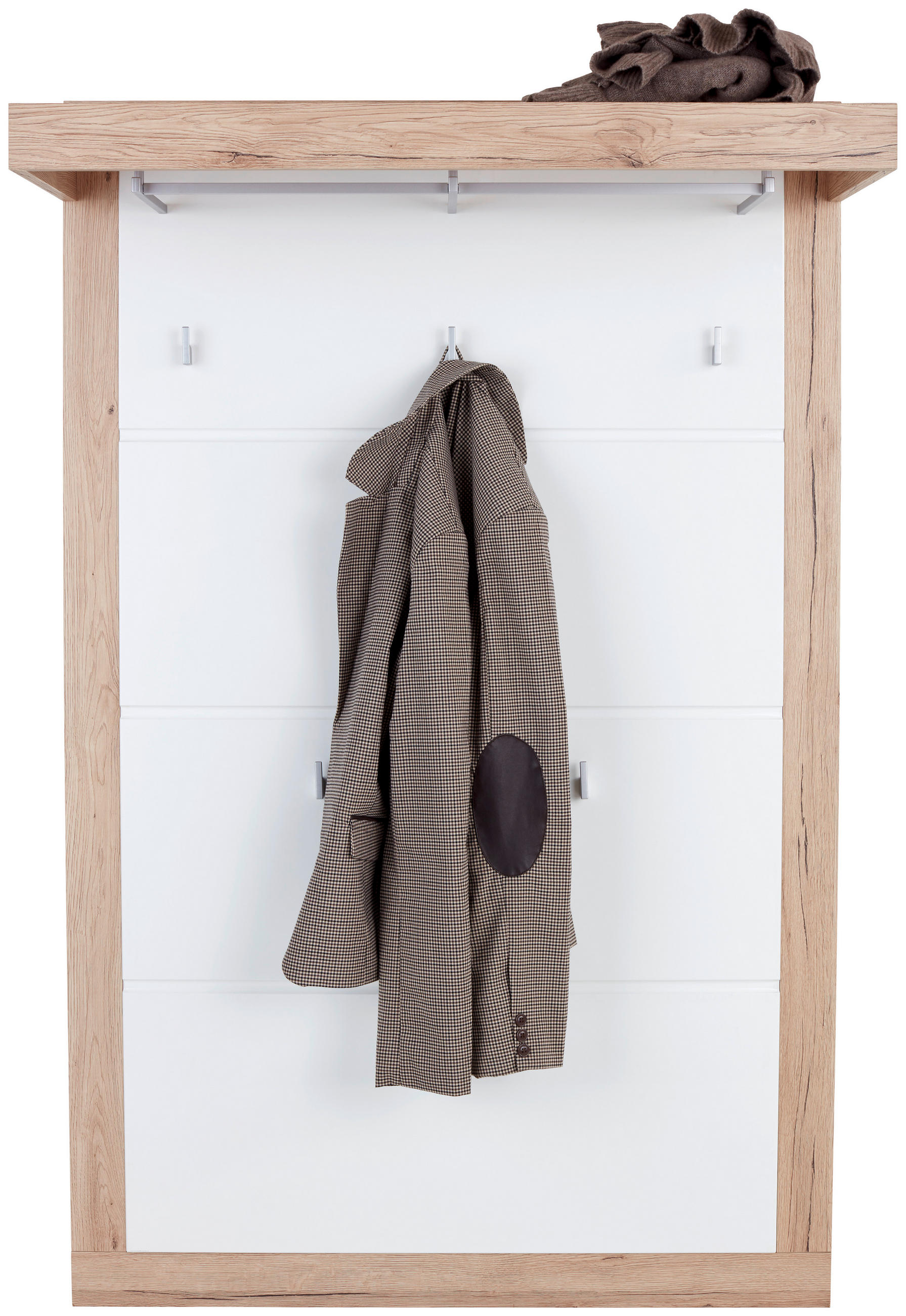 GARDEROBNI PANEL - barve hrasta/bela, Konvencionalno, leseni material (94,9/147,7/34cm) - Xora