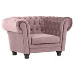 CHESTERFIELD-SESSEL - Schwarz/Rosa, LIFESTYLE, Holz/Textil (130/79/93cm) - Ambia Home