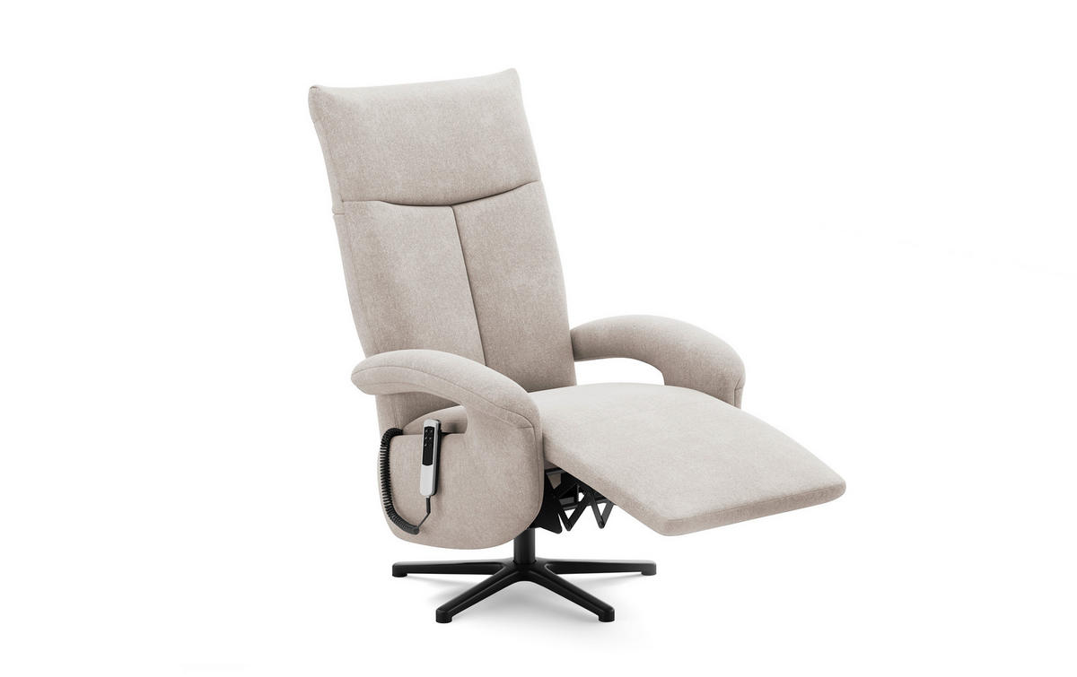 RELAXSESSEL in Textil Greige  - Greige/Schwarz, KONVENTIONELL, Textil/Metall (74/112/82cm) - Sit & More