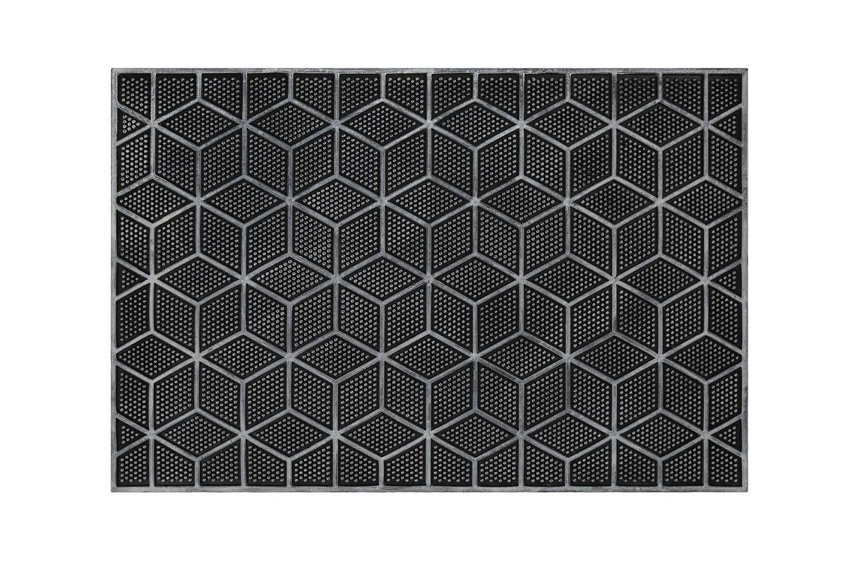 FUßMATTE 40/60 cm Bossa Groove  - Anthrazit/Silberfarben, KONVENTIONELL, Kunststoff (40/60cm) - WECON HOME