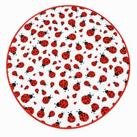 KINDERTEPPICH 180/180 cm  - Weiss/Rot, Basics, Textil (180/180cm)