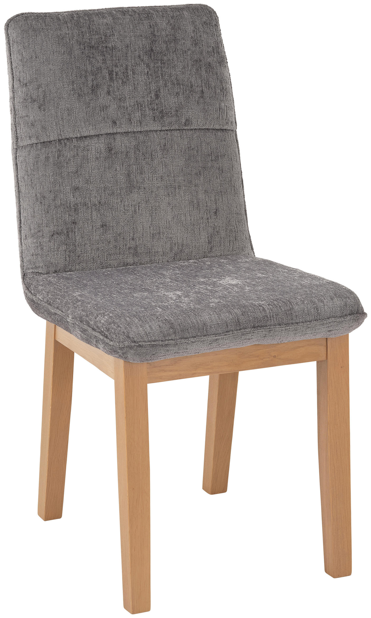 STUHL Webstoff Anthrazit Eiche vollmassiv  - Eichefarben/Anthrazit, KONVENTIONELL, Holz/Textil (47/91/44cm) - James Wood