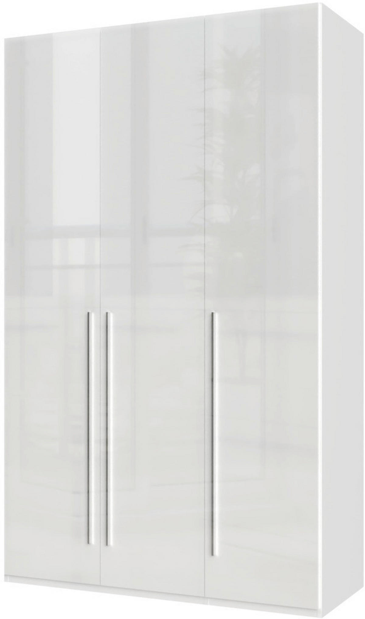 ORMAR SA KLASIČNIM VRATIMA bela, bela visoki sjaj  137/224/56 cm  - bela visoki sjaj/bela, Dizajnerski, pločasti materijal/plastika (137/224/56cm)