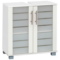 WASCHBECKENUNTERSCHRANK 59,8/62,4/32,6 cm  - Edelstahlfarben/Silberfarben, MODERN, Glas/Holzwerkstoff (59,8/62,4/32,6cm) - MID.YOU
