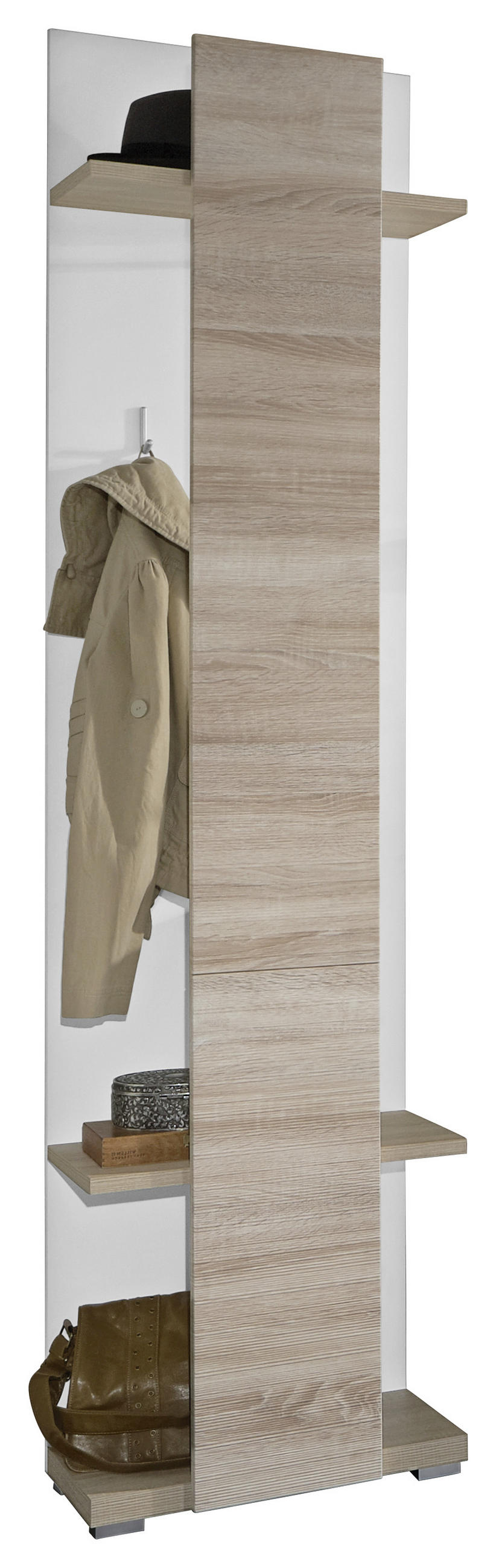 GARDEROBENPANEEL  in 50/207/30 cm  - Eichefarben/Weiß, Design, Holzwerkstoff (50/207/30cm) - Xora