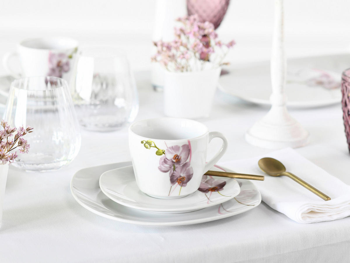 KAFFEESERVICE Multicolor Square Orchidee 18-teilig  - Multicolor, Trend, Keramik - Creatable