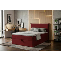 BOXBETT 120/200 cm,  in Rot, H3 = fest  - Rot/Schwarz, MODERN, Kunststoff/Textil (120/200cm) - MID.YOU