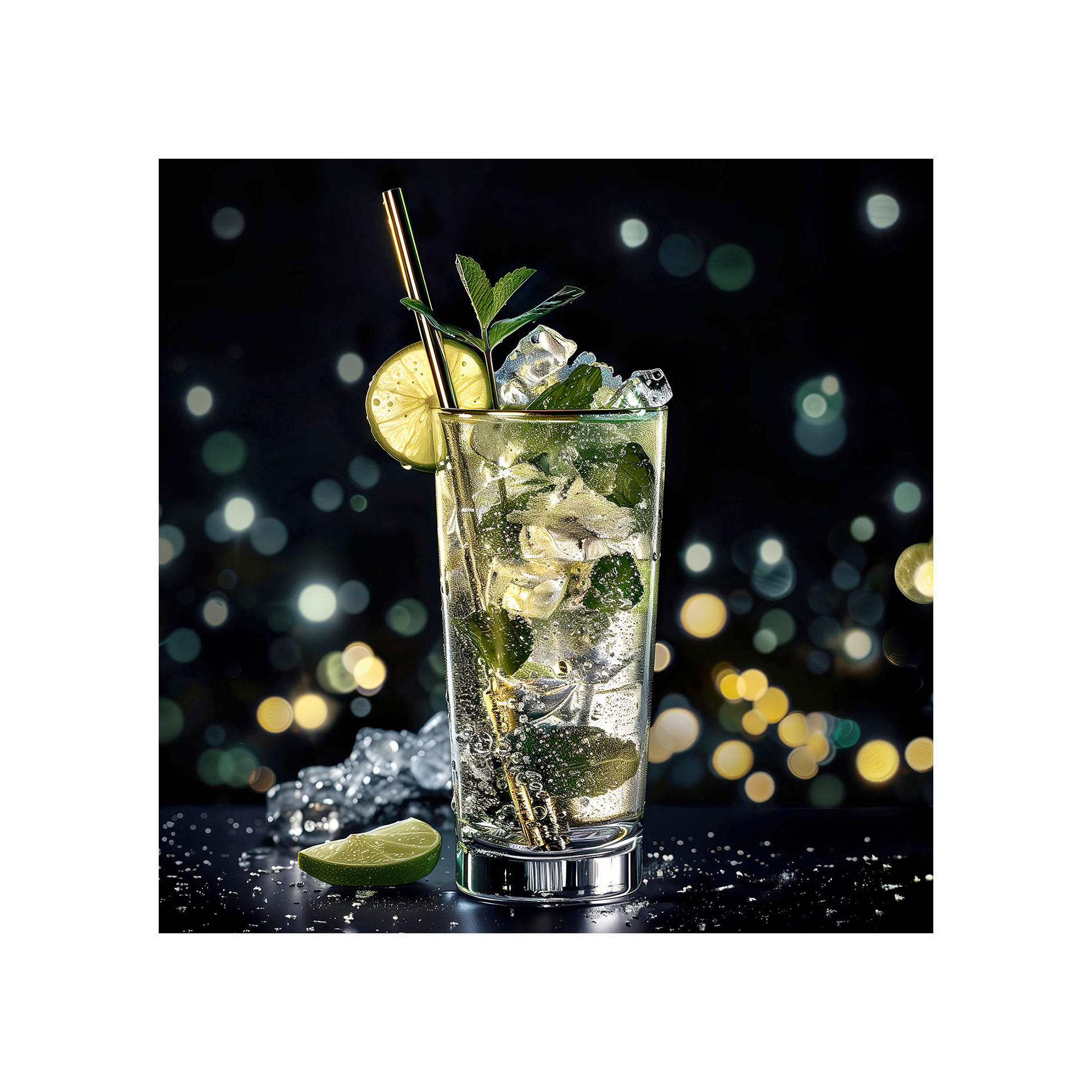 TABLOU PE STICLĂ 30/30 cm  - verde închis/negru, Basics, sticlă/hârtie (30/30cm) - Monee