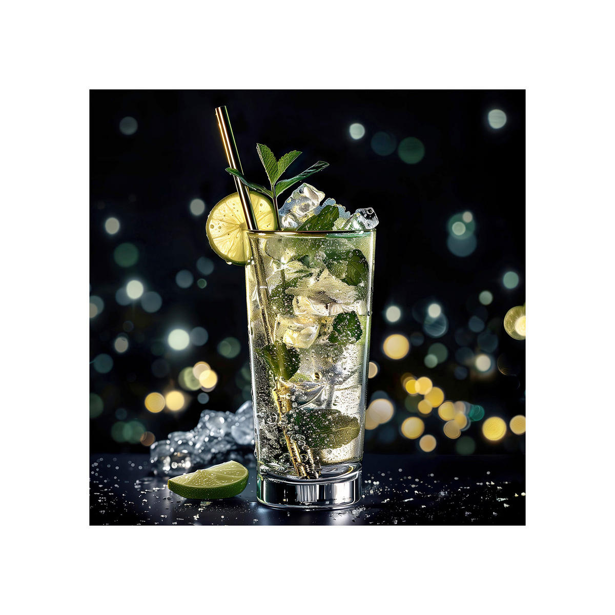 TABLOU PE STICLĂ 30/30 cm  - verde închis/negru, Basics, sticlă/hârtie (30/30cm) - Monee