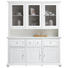BUFFET Kiefer massiv lackiert - Edelstahlfarben/Weiß, LIFESTYLE, Glas/Holz (161/195/44cm) - Landscape BUFFET Kiefer massiv lackiert - Edelstahlfarben/Weiß, LIFESTYLE, Glas/Holz (161/195/44cm) - Landscape