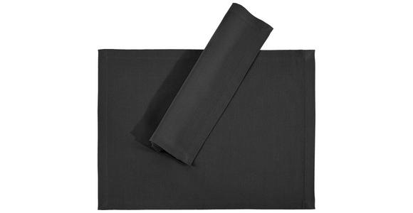 TISCHSET 33/45 cm Textil   - Schwarz, Basics, Textil (33/45cm) - Novel
