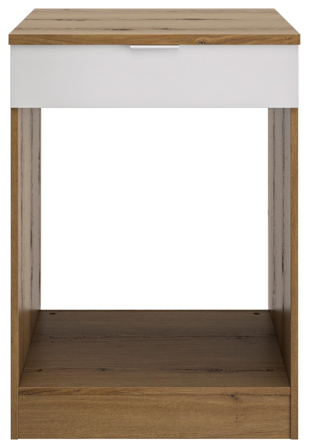 HERDUMBAUSCHRANK 60/86/60 cm  in Weiß, Eichefarben  - Eichefarben/Weiß, Basics, Holzwerkstoff/Metall (60/86/60cm) - MID.YOU