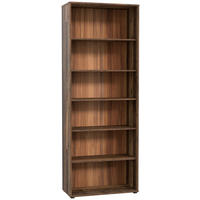 REGAL Dunkelbraun, Graubraun  - Dunkelbraun/Graubraun, Design, Holzwerkstoff (73,7/197,5/34,8cm)