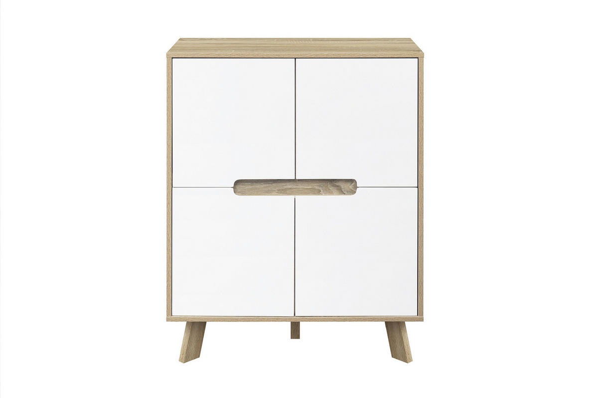KOMMODE  in 80/102/40 cm  - Weiß/Naturfarben, Design, Holzwerkstoff (80/102/40cm) - Livetastic
