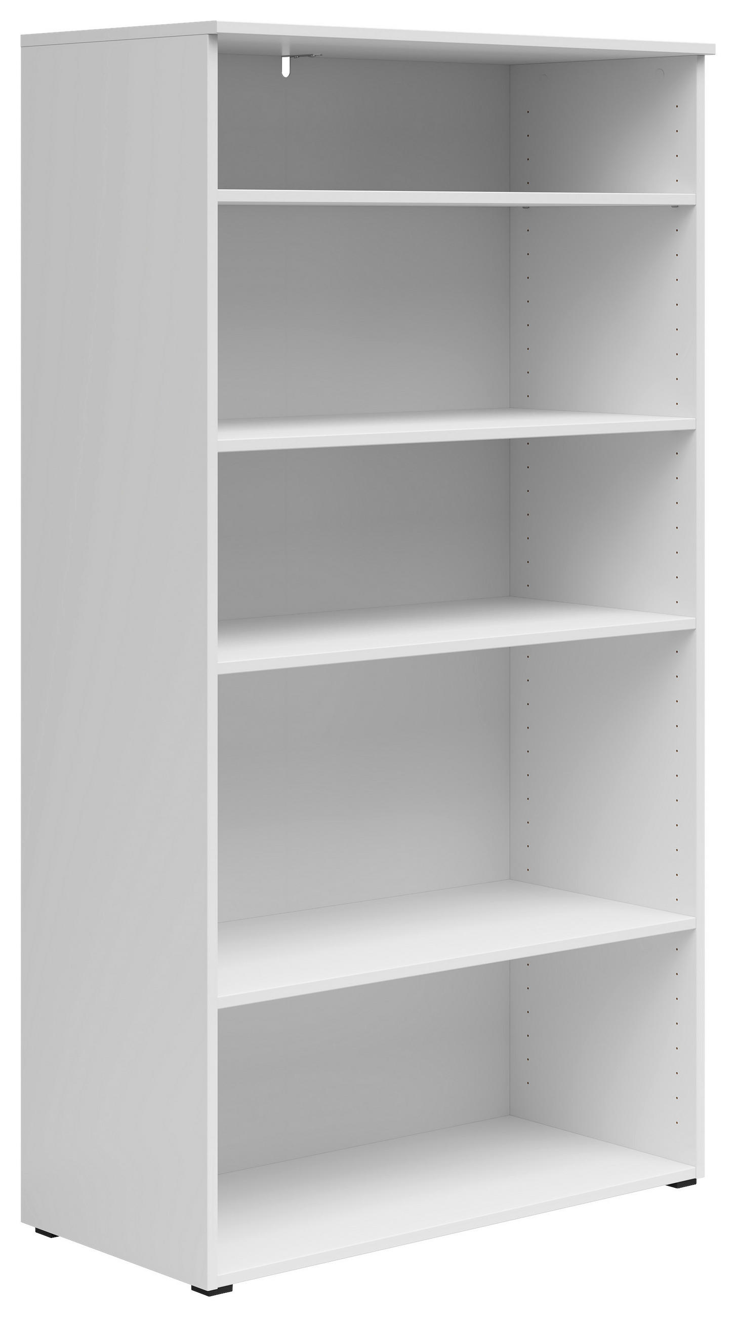 REGAL bijela  drvni materijal  - bijela/antracit, Moderno, drvni materijal/plastika (80/147/40cm) - Carryhome