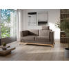 2,5-SITZER Mikrofaser Braun  - Eichefarben/Braun, KONVENTIONELL, Holz/Textil (183/84/93cm) - Sit & More