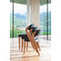 STUHL Altholz, Eiche massiv Eichefarben, Grau - Eichefarben/Grau, Design, Holz/Textil (53/82/57cm) - Voglauer