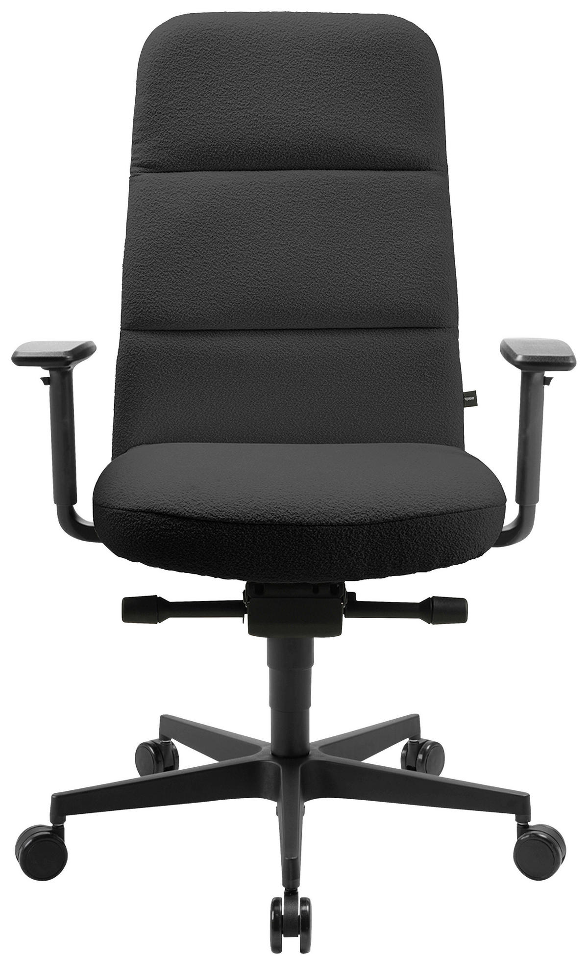 DREHSTUHL Velours Schwarz, Anthrazit  - Anthrazit/Schwarz, MODERN, Kunststoff/Textil (71/111-120/58-62cm) - Topstar