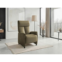 RELAXAČNÉ KRESLO, koža, olivovozelená - olivovozelená/čierna, Basics, koža/plast (76/112/84cm) - Sit & More