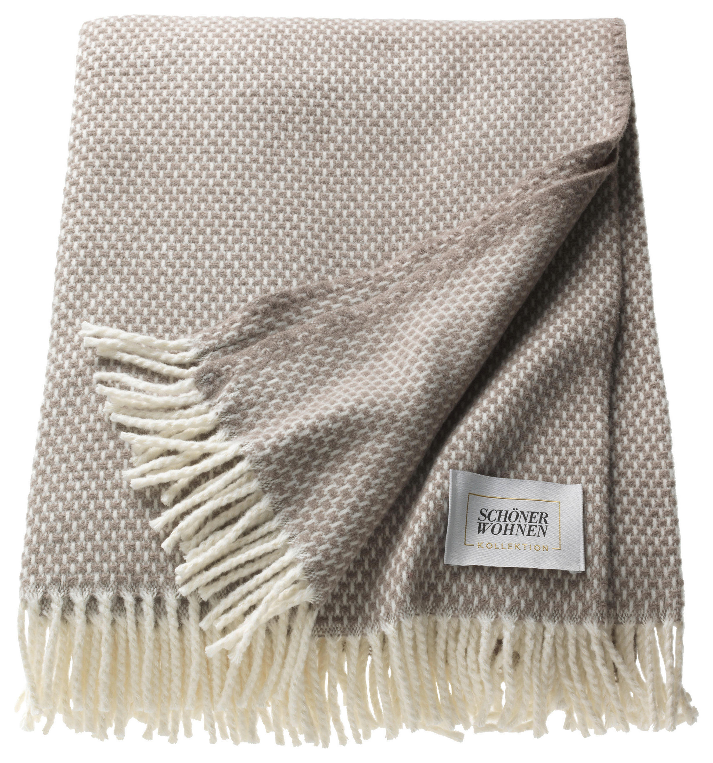 PLAID  - Sandfarben, Konventionell, Textil (140/200cm) - Schöner Wohnen