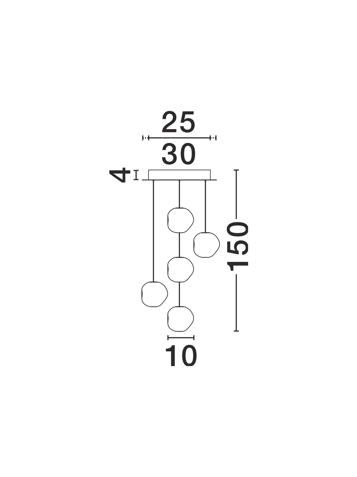 LED-PENDELLEUCHTE Ifos 30/150 cm  - Schwarz, Design, Metall (30/150cm)