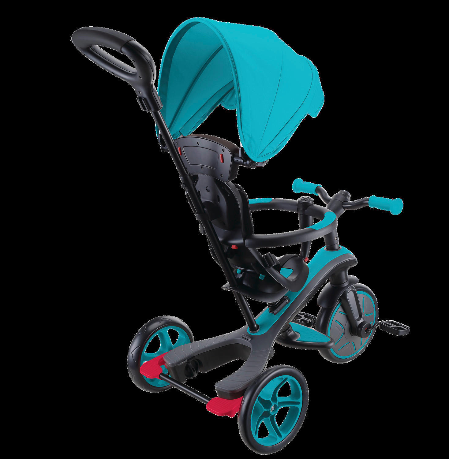 DREIRAD EXPLORER TRIKE 4in1  - Türkis, Basics, Kunststoff (95/47/97,5cm) - GLOBBER