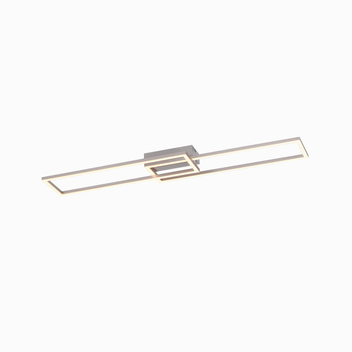 LED SVJETILJKA STROPNA  - boje oplemenjenog čelika, Design, metal/plastika (92,4/22/7cm)