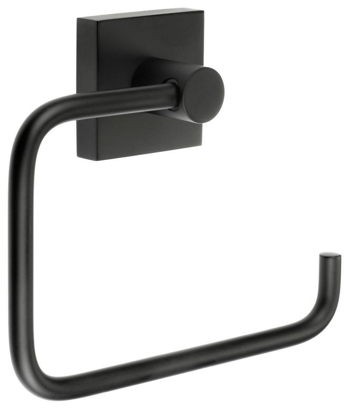 DRŽÁK NA TOALETNÍ PAPÍR - černá, Basics, kov (14/11,5/3,9cm)