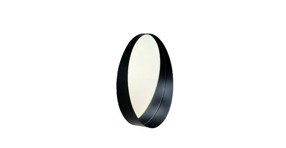 WANDSPIEGEL Schwarz  - Schwarz, Trend, Glas/Metall (30/30/6cm) - Landscape