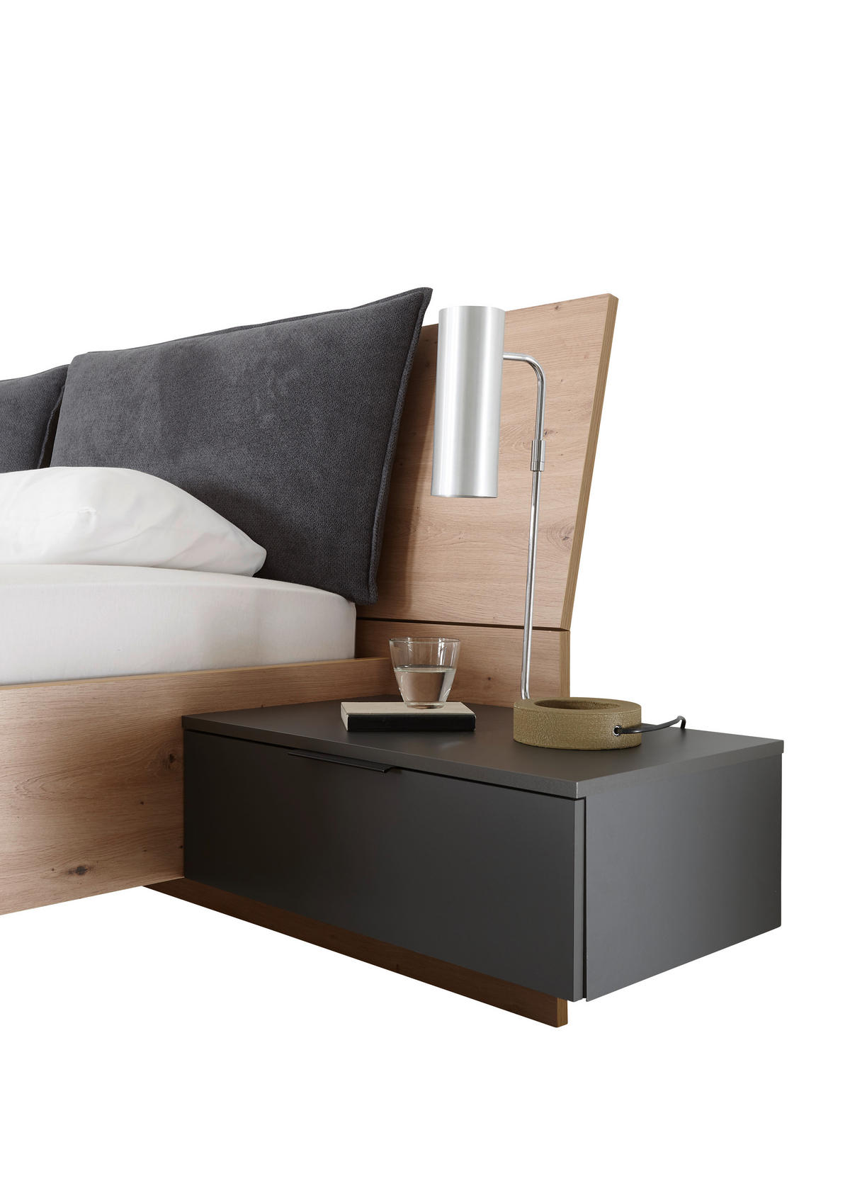 BETTANLAGE 180/200 cm  in Eiche Artisan  - Eiche Artisan, Design, Holzwerkstoff/Textil (180/200cm) - Carryhome