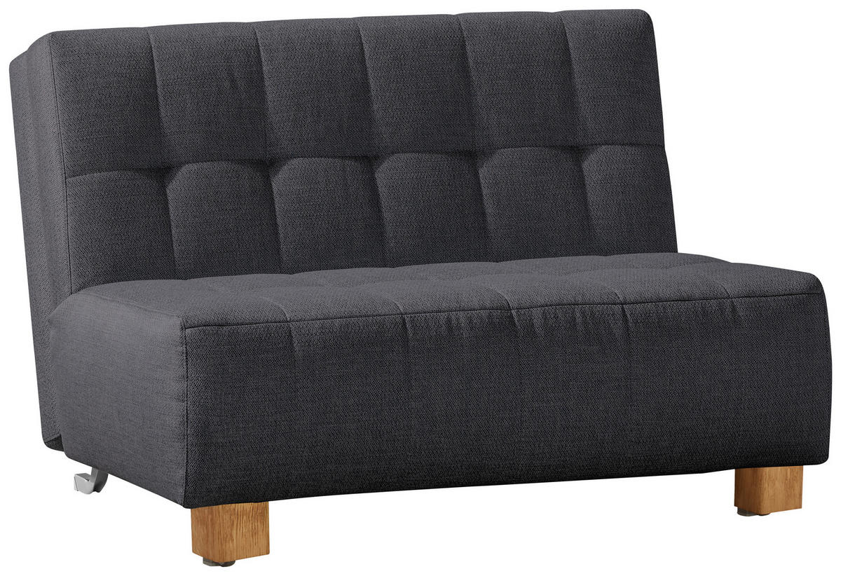 SCHLAFSOFA Grau  - Naturfarben/Grau, Design, Holz/Textil (125/92/102cm) - Novel