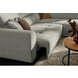 ECKSOFA  in Struktur Creme  284/205 cm  - Creme/Schwarz, Design, Kunststoff/Textil (284/205cm) - Xora