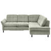 ECKSOFA in Webstoff Grün  - Schwarz/Grün, Konventionell, Textil/Metall (242/210cm) - Beldomo Style