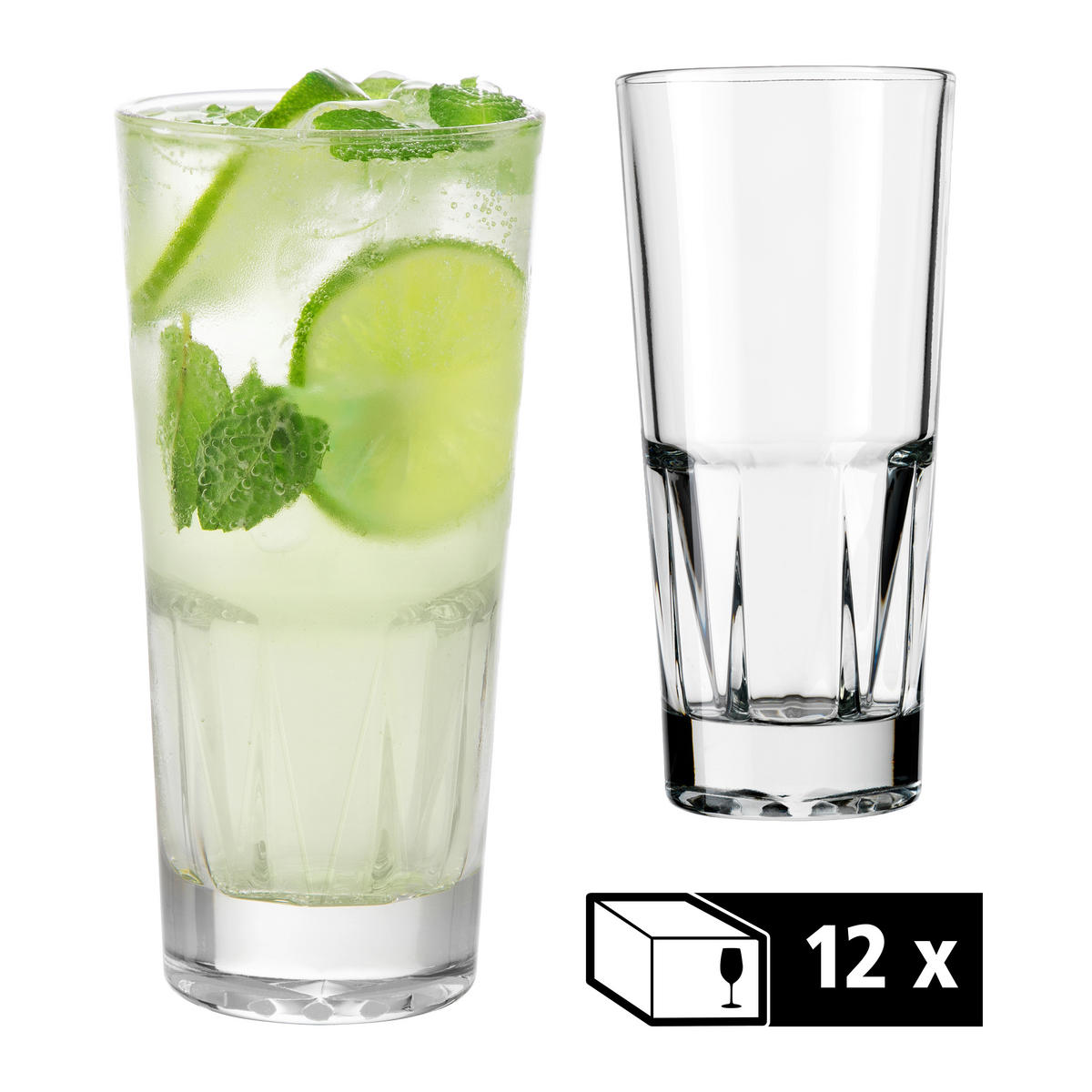 GLÄSERSET GALLERY  12-teilig  - Klar, Basics, Glas (8/16,5cm)